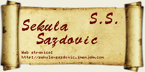 Sekula Sazdović vizit kartica